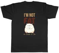 Shopagift I'm not Fat Funny Mens T-Shirt I'm Easier to See Tee Black