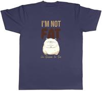 Shopagift I'm not Fat Funny Mens T-Shirt I'm Easier to See Tee Navy Blue