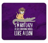 Shopagift I'm Not Lazy Just Conserving Energy Like a Lion Mouse Mat Pad 24cm x 19cm