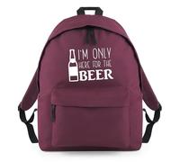 Shopagift I'm only Here for the Beer Ale Lager Backpack Rucksack 18 Litres Capacity - 42cm x 31cm x 21cm