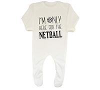Shopagift I'm only here for The Netball Baby Grow Romper Suit White