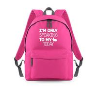 Shopagift I'm Only Speaking to My Rabbit Today Funny Joke Backpack Rucksack 18 Litres Capacity - 42cm x 31cm x 21cm