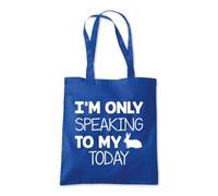 Shopagift I'm Only Speaking to My Rabbit Today Funny Joke Tote Shopping Beach Bag 10 Litres Capacity - 42cm x 38cm
