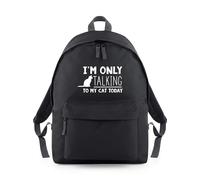 Shopagift I'm Only Talking to my Cat Today Animal Pet Backpack Rucksack 18 Litres Capacity - 42cm x 31cm x 21cm