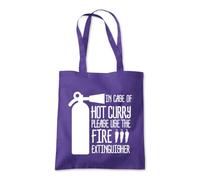 Shopagift In Case of Curry Please Use Fire Extinguisher Tote Shopping Beach Bag 10 Litres Capacity - 42cm x 38cm