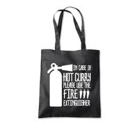 Shopagift In Case of Curry Please Use Fire Extinguisher Tote Shopping Beach Bag 10 Litres Capacity - 42cm x 38cm