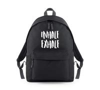 Shopagift Inhale Exhale Yoga Meditation Peace Backpack Rucksack 18 Litres Capacity - 42cm x 31cm x 21cm