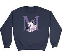 Shopagift Initials Unicorn Animal - M Kids Childrens Jumper Sweatshirt Gift