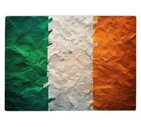 Shopagift Ireland Flag Irish Trídhathach Glass Chopping Board Large Kitchen Worktop Saver 39cm x 28cm