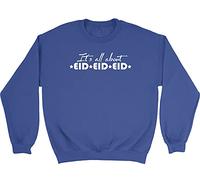 Shopagift It's All About Eid Kids Childrens Jumper Sweatshirt Blue