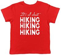 Shopagift It's All About Hiking Childrens Kids T-Shirt Red