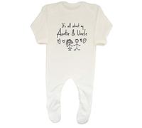 Shopagift It's All About My Auntie and Uncle Baby Grow Romper Suit White