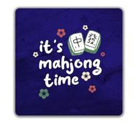 Shopagift It's Mahjong Time 2 Pack Coasters Chinese Board Game - 9cm x 9cm