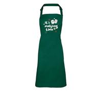 Shopagift It's Mahjong Time Apron Mens Womens Cooking BBQ Chef DIY Cook - Green
