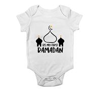 Shopagift It's My First Ramadan Baby Vest Bodysuit White
