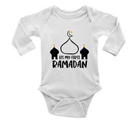 Shopagift It's My First Ramadan Long Sleeve Baby Vest Bodysuit White