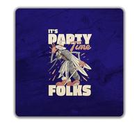 Shopagift It's Party Time Folks Funny Mosquito Insect 2 Pack Coasters - 9cm x 9cm