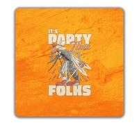 Shopagift It's Party Time Folks Funny Mosquito Insect 2 Pack Coasters - 9cm x 9cm