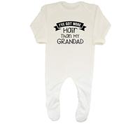 Shopagift I've Got More Hair Than My Grandad Baby Romper White