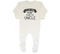 Shopagift I've Got More Hair Than My Uncle Baby Romper White