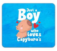 Shopagift Just a Boy Who Loves Capybara's Mouse Mat Pad 24cm x 19cm