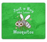 Shopagift Just a Boy Who Loves Mosquitos Funny Insect Mouse Mat Pad 24cm x 19cm