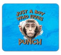 Shopagift Just a Boy Who Loves Punch the Monkey Mouse Mat Pad 24cm x 19cm