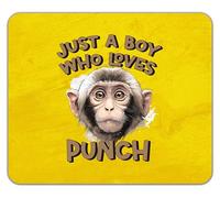 Shopagift Just a Boy Who Loves Punch the Monkey Mouse Mat Pad 24cm x 19cm