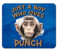 Shopagift Just a Boy Who Loves Punch the Monkey Mouse Mat Pad 24cm x 19cm