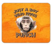 Shopagift Just a Boy Who Loves Punch the Monkey Mouse Mat Pad 24cm x 19cm