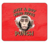 Shopagift Just a Boy Who Loves Punch the Monkey Mouse Mat Pad 24cm x 19cm
