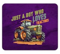 Shopagift Just a Boy Who Loves Tractors Mouse Mat Pad 24cm x 19cm