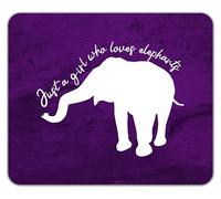 Shopagift Just a Girl Who Loves Elephants Mouse Mat Pad 24cm x 19cm
