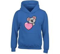 Shopagift Just a Girl Who Loves Koala Pink Heart Kids Hoodie Hoody Hooded Top Boys Girls