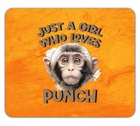 Shopagift Just a Girl Who Loves Punch the Monkey Mouse Mat Pad 24cm x 19cm