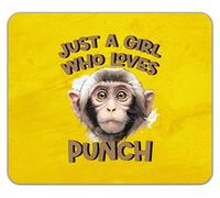 Shopagift Just a Girl Who Loves Punch the Monkey Mouse Mat Pad 24cm x 19cm