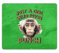 Shopagift Just a Girl Who Loves Punch the Monkey Mouse Mat Pad 24cm x 19cm
