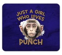 Shopagift Just a Girl Who Loves Punch the Monkey Mouse Mat Pad 24cm x 19cm