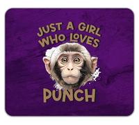 Shopagift Just a Girl Who Loves Punch the Monkey Mouse Mat Pad 24cm x 19cm