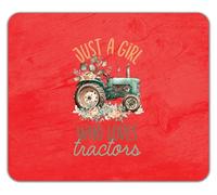 Shopagift Just a Girl Who Loves Tractors Mouse Mat Pad 24cm x 19cm