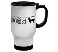 Shopagift Just A Grandad Who Loves Dogs Animal Travel Mug Gift Cup