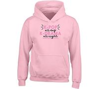 Shopagift K-Pop All Day Kids Hoodie K-Drama All Night Funny Gift Hoody Hooded Top Pink
