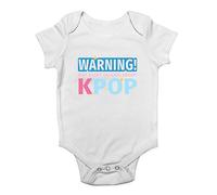 Shopagift K-Pop Baby Vest Warning May Start Talking About K-Pop Bodysuit Gift White