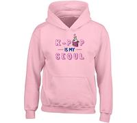 Shopagift K-Pop Kids Hoodie is My Seoul Korean Music Dance Gift Hoody Hooded Top Pink