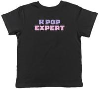 Shopagift K-Pop Kids T-Shirt K-Pop Expert Childrens Tee Gift Black