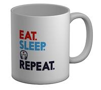 Shopagift K-Pop Mug Eat Sleep K-Pop Repeat White 11oz Large Gift Cup