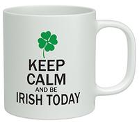 Shopagift Keep Calm and be Irish Today - St Patrick's Day White 10oz Novelty Gift Mug Cup