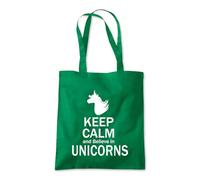 Shopagift Keep Calm and Believe In Unicorns Mythical Tote Shopping Beach Bag 10 Litres Capacity - 42cm x 38cm