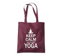 Shopagift Keep Calm and Do Some Yoga Peace Meditation Tote Shopping Beach Bag 10 Litres Capacity - 42cm x 38cm