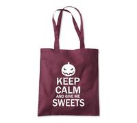 Shopagift Keep Calm and Give Me Sweets Halloween Tote Shopping Beach Bag 10 Litres Capacity - 42cm x 38cm